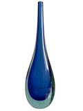 Murano Sommerso Glas Vase, blau