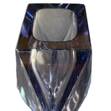 Faceted Art Sommerso Murano Glass Vase, design Alessandro Mandruzzato