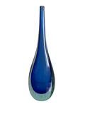 Murano Sommerso Glas Vase, blau