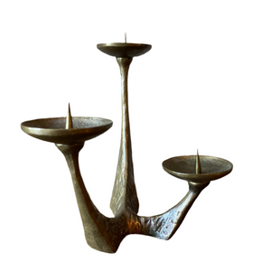 Brutalist Bronze Kerzenhalter