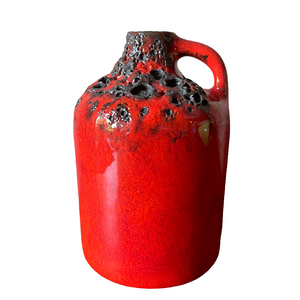 Otto keramik Fat Lava Vase, rot